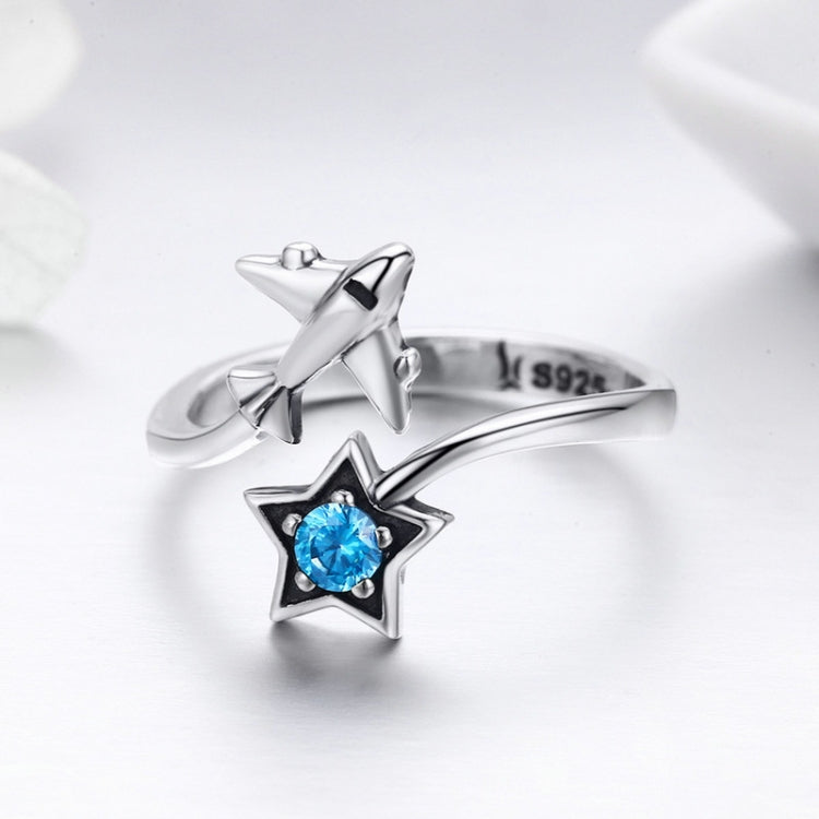 Nhẫn bạc sterling S925 hành trình liên sao mở cho nữ, SCR322