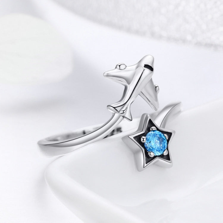 Nhẫn bạc sterling S925 hành trình liên sao mở cho nữ, SCR322