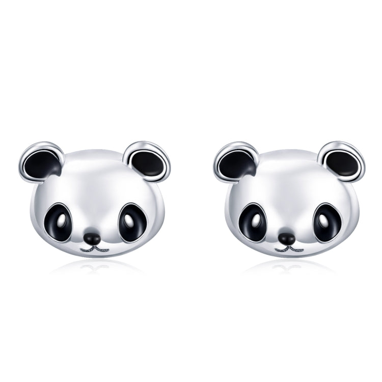 Bông tai bạc sterling S925 hình gấu trúc, bông tai nữ phong cách, SCE386