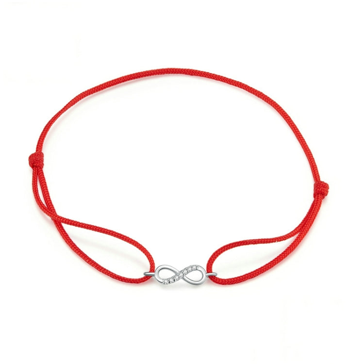 Vòng tay dây đỏ bạc sterling S925 thời trang cho nữ, SCB176