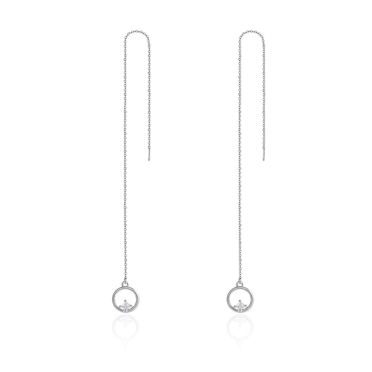 Quà ngày Valentine Bông tai đinh bạc S925 đơn giản, SCE080