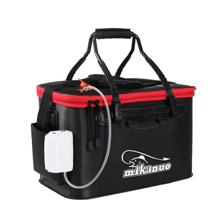 Thùng cá sống gấp đa năng dày dặn, xô câu cá 40 cm (có tay cầm và túi bên), 45 cm (có tay cầm và túi bên), 50 cm (có tay cầm và túi bên)