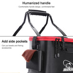 Thùng cá sống gấp đa năng dày dặn, xô câu cá 40 cm (có tay cầm và túi bên), 45 cm (có tay cầm và túi bên), 50 cm (có tay cầm và túi bên)