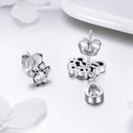 Bông tai mèo bạc sterling S925 phong cách cổ điển Bông tai nữ, SCE424