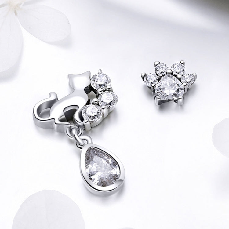 Bông tai mèo bạc sterling S925 phong cách cổ điển Bông tai nữ, SCE424