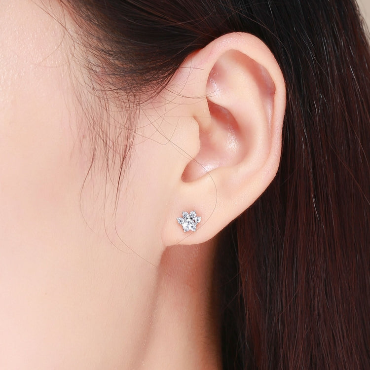 Bông tai mèo bạc sterling S925 phong cách cổ điển Bông tai nữ, SCE424