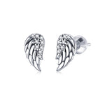 Bông tai cánh bạc sterling S925 Bông tai cá tính, SCE882