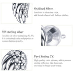 Bông tai cánh bạc sterling S925 Bông tai cá tính, SCE882
