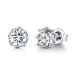 Bông tai đinh bạc sterling S925 Bông tai đá Zircon, SCE499