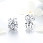Bông tai đinh bạc sterling S925 Bông tai đá Zircon, SCE499
