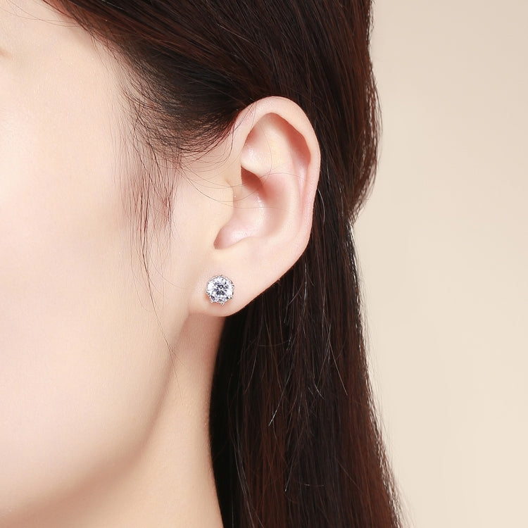 Bông tai đinh bạc sterling S925 Bông tai đá Zircon, SCE499