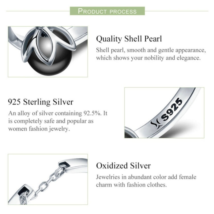 Nhẫn ngọc trai hở bạc sterling S925, SCR314