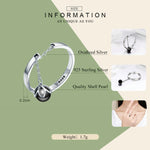 Nhẫn ngọc trai hở bạc sterling S925, SCR314