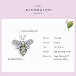 Hạt bạc sterling S925 DIY vòng tay ong Phụ kiện trang sức hạt, SCC1194