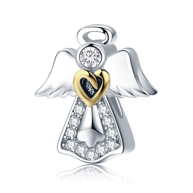 Mặt dây chuyền thiên thần hộ mệnh bạc sterling S925 trang sức nhỏ giọt dầu kim cương phụ kiện vòng tay DIY