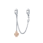 Vòng tay DIY dây an toàn cỏ ba lá mạ bạch kim bạc sterling S925, SCC1261