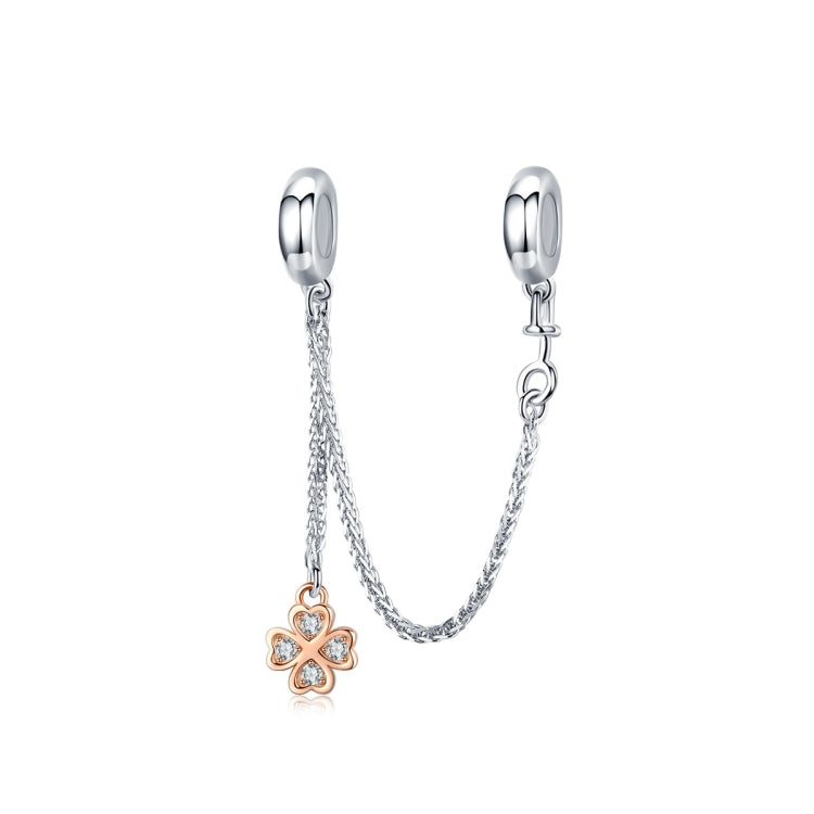 Vòng tay DIY dây an toàn cỏ ba lá mạ bạch kim bạc sterling S925, SCC1261