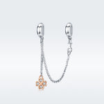 Vòng tay DIY dây an toàn cỏ ba lá mạ bạch kim bạc sterling S925, SCC1261