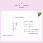 Vòng tay DIY dây an toàn cỏ ba lá mạ bạch kim bạc sterling S925, SCC1261