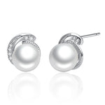 Bông tai ngọc trai trang sức S925 bạc sterling, SCE021