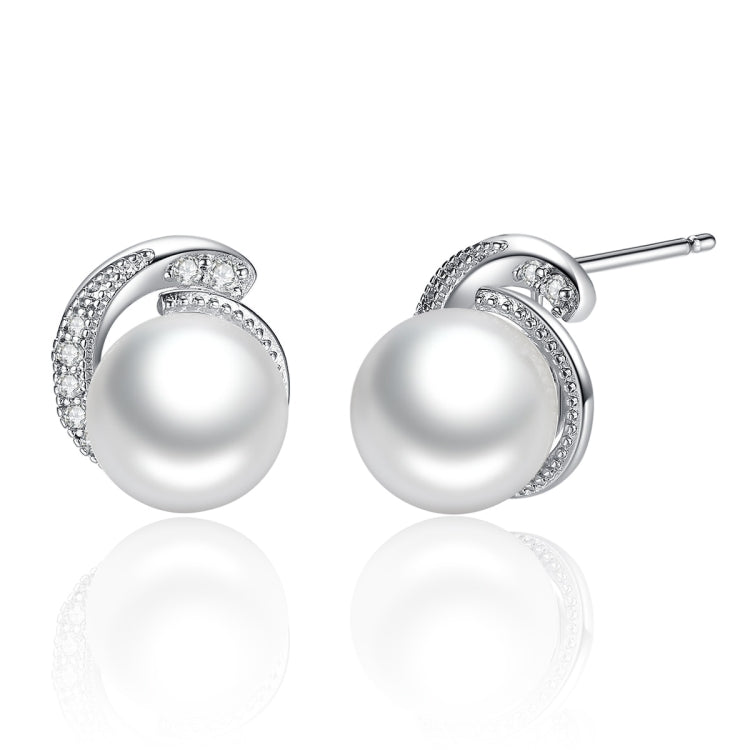 Bông tai ngọc trai trang sức S925 bạc sterling, SCE021