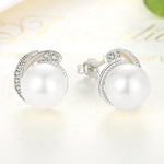 Bông tai ngọc trai trang sức S925 bạc sterling, SCE021