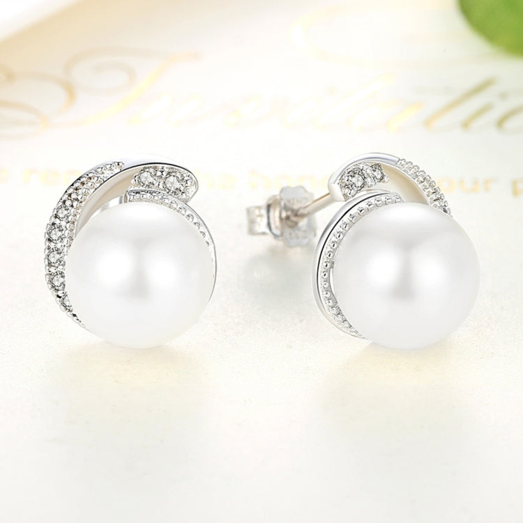 Bông tai ngọc trai trang sức S925 bạc sterling, SCE021