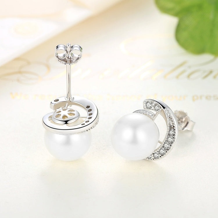 Bông tai ngọc trai trang sức S925 bạc sterling, SCE021