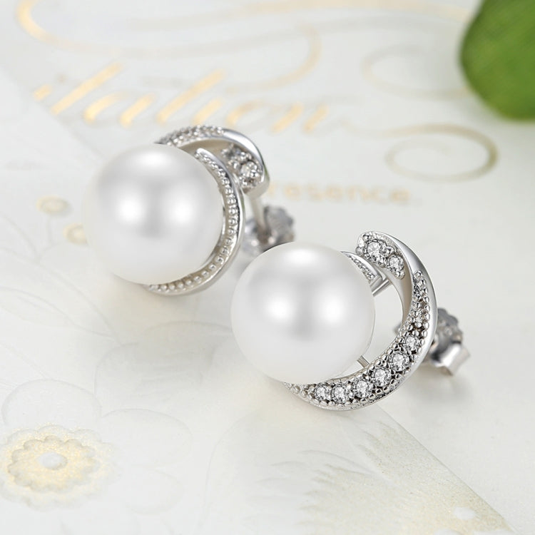 Bông tai ngọc trai trang sức S925 bạc sterling, SCE021