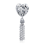 Hạt bạc sterling S925 hình trái tim tình yêu, SCC722