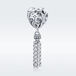 Hạt bạc sterling S925 hình trái tim tình yêu, SCC722