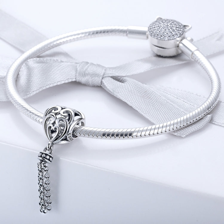 Hạt bạc sterling S925 hình trái tim tình yêu, SCC722