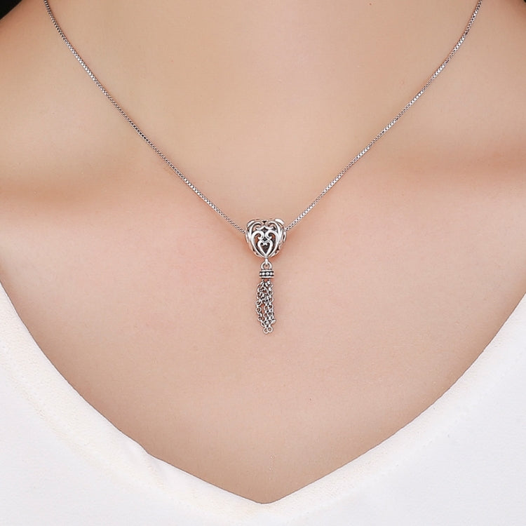 Hạt bạc sterling S925 hình trái tim tình yêu, SCC722