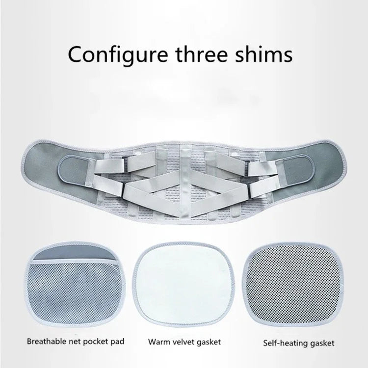 Đai lưng y tế có tấm thép hỗ trợ, ấm và thoáng khí, S, M, L, XL, XXL
