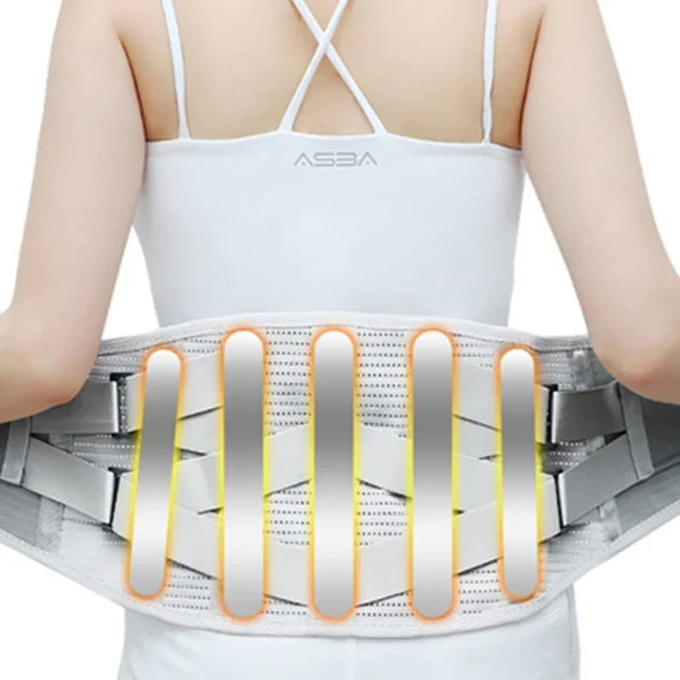 Đai lưng y tế có tấm thép hỗ trợ, ấm và thoáng khí, S, M, L, XL, XXL