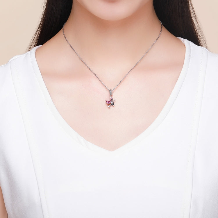 Mặt dây chuyền chổi phù thủy ma thuật bạc sterling S925 nhỏ giọt dầu phụ kiện vòng tay DIY, SCC914