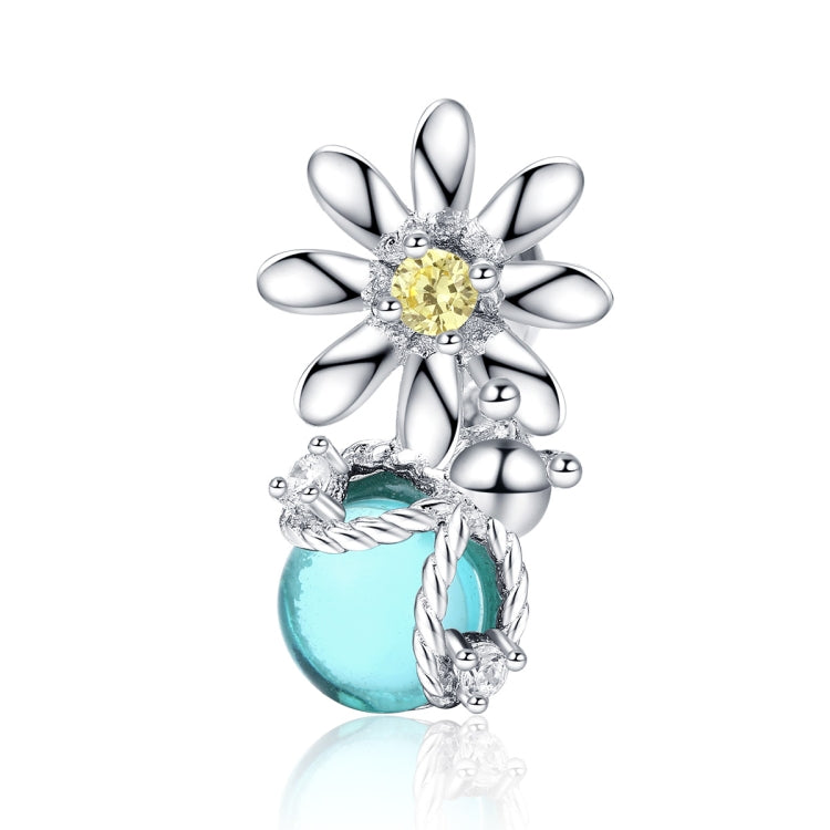Hạt thủy tinh pha lê hoa cúc và đom đóm bạc S925 bạc sterling làm vòng tay DIY