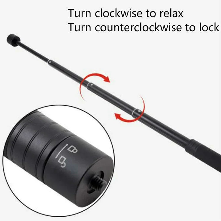 Gimbal cầm tay ba trục ổn định GoPro Gậy tự sướng độ dài mở rộng: 19cm-73cm, Độ dài: 19cm-73cm