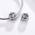 Phụ kiện vòng tay hạt hoa hồng cổ điển bạc S925 bạc sterling làm thủ công, SCC1189