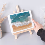 Giá đỡ điện thoại di động và iPad để bàn bằng gỗ, giá vẽ mini gấp phẳng, kích thước lớn