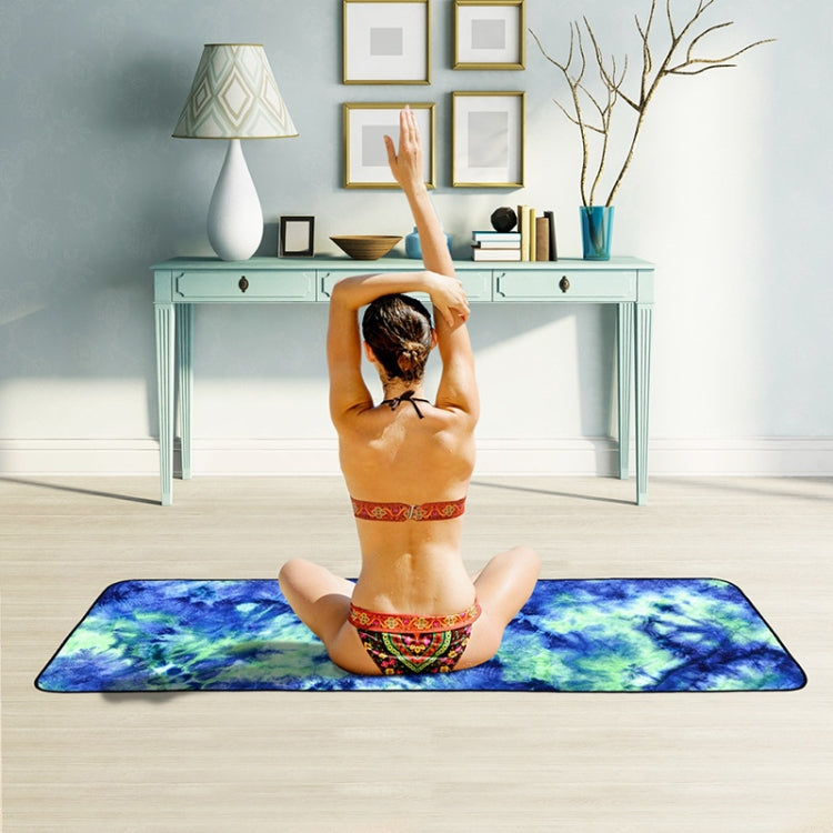 Khăn microfiber thân thiện môi trường, chống trượt, thảm yoga gấp gọn, thể thao, kích thước: 183 x 63cm, màu xanh lá cây, xanh đậm, tím, vàng