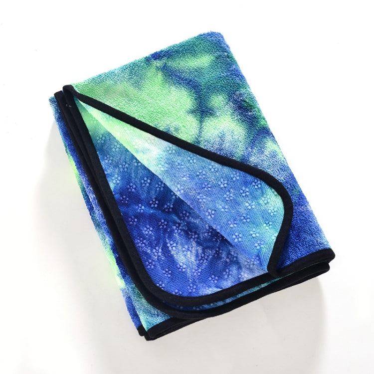 Khăn microfiber thân thiện môi trường, chống trượt, thảm yoga gấp gọn, thể thao, kích thước: 183 x 63cm, màu xanh lá cây, xanh đậm, tím, vàng