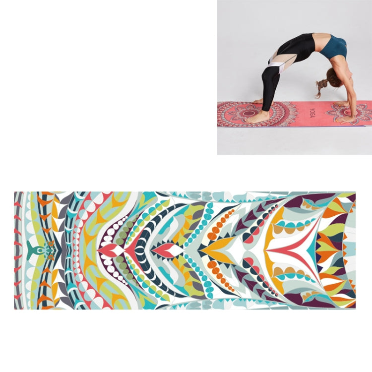 Thảm yoga bảo vệ môi trường in hoa chống trượt di động, kích thước: 185 x 63cm, các mẫu: Practitioner, Hoa sen xanh Tây Tạng, Huilongqing, Mandolin, Voi may mắn xanh, Hoa sen tim đỏ, Sói vàng thánh, Hoa sen tim thiêng liêng, Hoa sen thế kỷ, Dòng bột màu