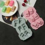 Bộ 6 khuôn bánh và socola sáng tạo hình xe 3D, khuôn nướng silicone gia dụng, hình xe 3D (xanh dương), hình xe 3D (hồng)
