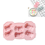 Bộ 6 khuôn bánh và socola sáng tạo hình xe 3D, khuôn nướng silicone gia dụng, hình xe 3D (xanh dương), hình xe 3D (hồng)