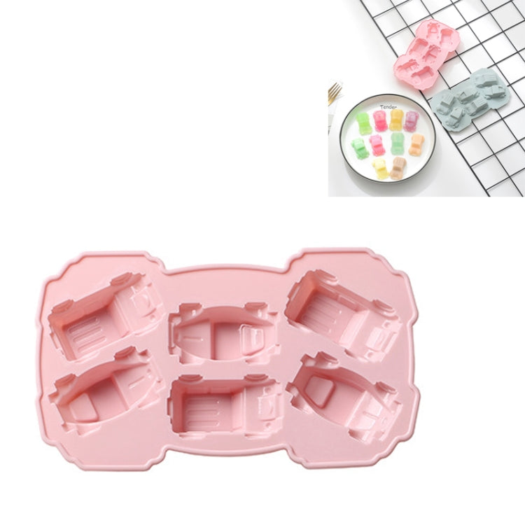 Bộ 6 khuôn bánh và socola sáng tạo hình xe 3D, khuôn nướng silicone gia dụng, hình xe 3D (xanh dương), hình xe 3D (hồng)