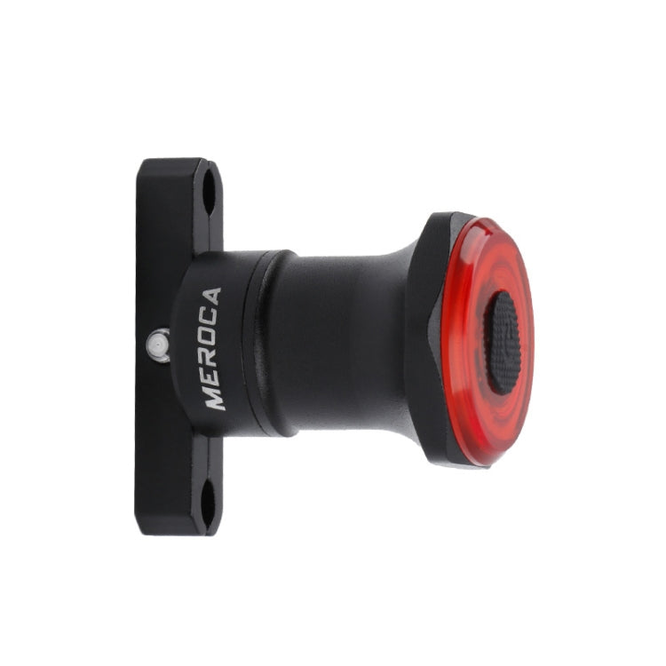 Đèn phanh cảm biến thông minh MEROCA MX2 cho xe đạp leo núi, đèn đuôi xe đạp đường phố sạc USB, lắp đặt dưới yên màu đen, nhiều màu, vàng hồng, lắp đặt trên ống yên màu đen