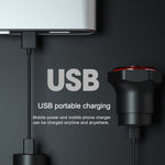 Đèn phanh cảm biến thông minh MEROCA MX2 cho xe đạp leo núi, đèn đuôi xe đạp đường phố sạc USB, lắp đặt dưới yên màu đen, nhiều màu, vàng hồng, lắp đặt trên ống yên màu đen