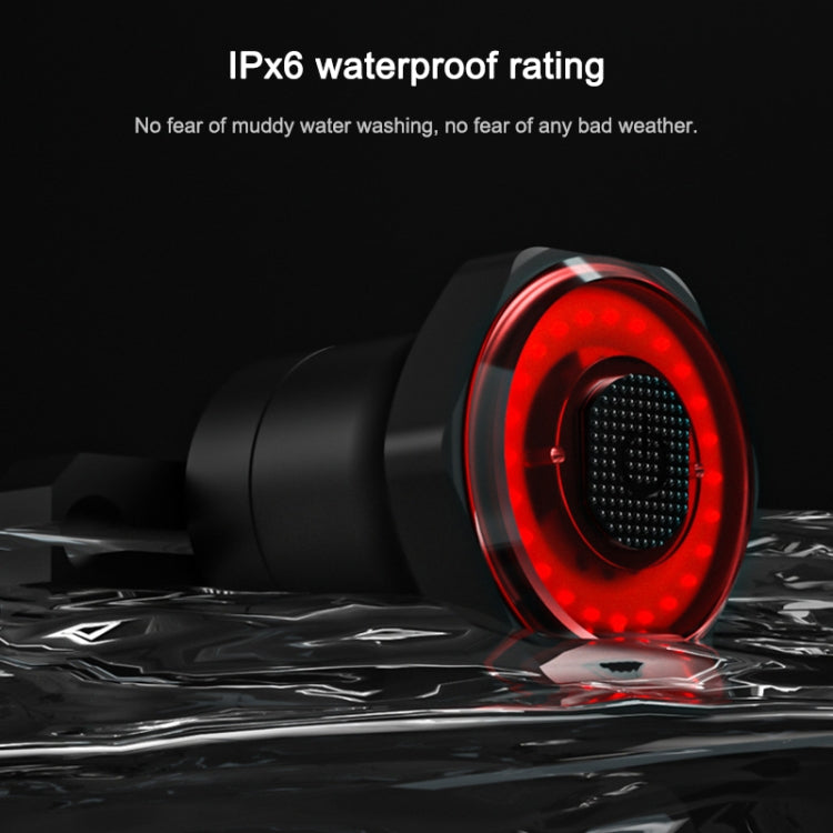 Đèn phanh cảm biến thông minh MEROCA MX2 cho xe đạp leo núi, đèn đuôi xe đạp đường phố sạc USB, lắp đặt dưới yên màu đen, nhiều màu, vàng hồng, lắp đặt trên ống yên màu đen