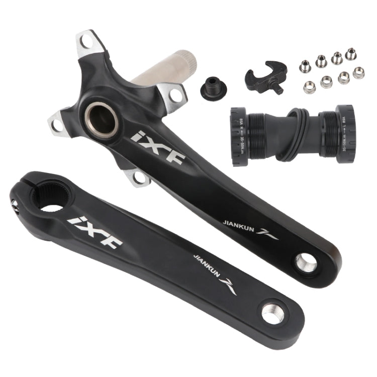 Trục khuỷu xe đạp địa hình JIANKUN IXF rỗng, đĩa đơn sửa đổi, trục khuỷu trái và phải, trục dưới, trục khuỷu trái và phải, trục khuỷu trái và phải + bộ gác dưới